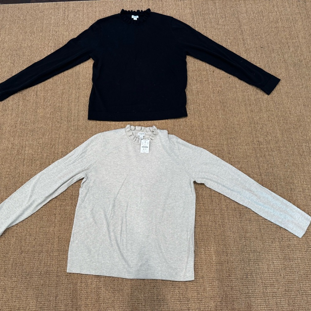 J. Crew Factory Ruffled Neck Sweater